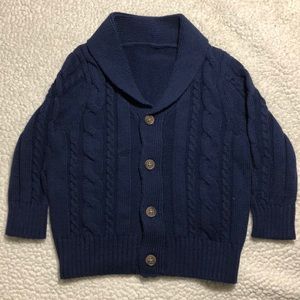 Blue Button-Up Sweater